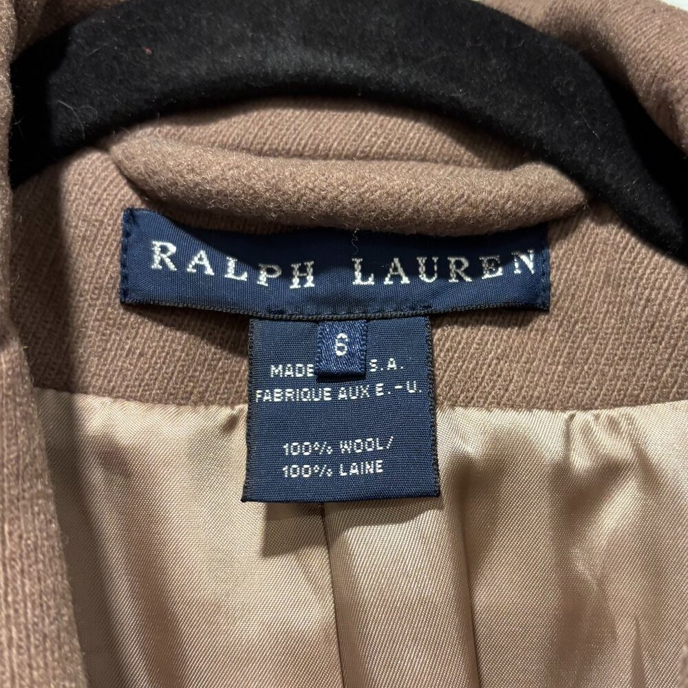 Ralph Lauren Double-Breasted 100% Wool Overcoat Size 6 - Picture 6 of 12